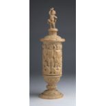 An ivory chalice ornately carved with Putti - Germany, 17th-18th Century; ; 36.5 cm, 14 3/8 in