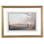 JOSEPH EMMANUEL CURTY (1750-1813)Vue de Morat et Environs vers le Mont Vully, c.1790Gouache, 26 x