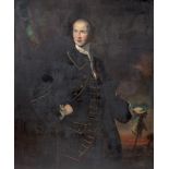 ATTRIBUTED TO ROBERT HUNTER (18TH CENTURY)Portrait of a gentleman, Standing Three Quarter Length