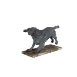 SALLY ARNUP (1930-2015)A Running Springer SpanielBronze, on marble base, 81cm wide