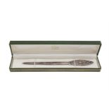 A CASED MODERN IRISH SILVER LETTER OPENER, Dublin 1979, mark of Irish Silver Ltd., applied with oval