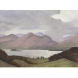 Harry Epworth Allen (1894-1958)Irish Landscape, Lake and MountainsPastel, 28 x 38cm (10¾ x 15'')