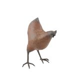 Krystyna Pomeroy (20th/21st Century) The Little Red Hen Bronze, 38cm (15”) Signed with initial 'K'