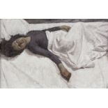 Colin Watson (b.1966)Sleeping Girl (1999)Oil on board, 46 x 71cm (18 x 28'')Signed and dated (19)'