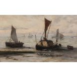 Thomas Rose Miles (1844-1916)Early Evening, Southend SandsOil on canvas, 40.5 x 66cm (16 x 26'')