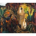 Norah McGuinness HRHA (1901-1980)The Startled Bird (1961) Oil on canvas, 68.5 x 81.25cm (27 x