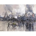 James Humbert Craig RHA RUA (1877-1944)Belfast DocksOil on canvas, 38 x 51cm (15 x 20cm)Signed