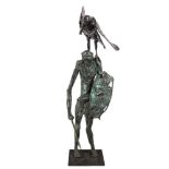 John Behan (b.1938)Cú ChulainnBronze, uniqueSigned and dated 02, 91.5 x 40cm (35½ x 15¼)Cú