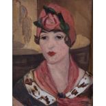 Grace Henry HRHA (1868-1953)La ParisienneOil on canvas mounted on board, 44.5 x 34.5cm (17½ x