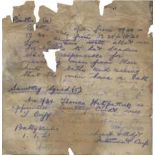 BALLYKINLAR CAMP DOCUMENTS (CO. DOWN) AN IMPORTANT COLLECTION OF ORIGINAL DOCUMENTS, concerning