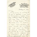 PEARSE, PADRAIGA good ALS, on headed Sgoil Eanna [St. Enda’s] notepaper, dated 10.2.[19]09, to an