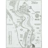 Matthäus Merian (1621-1687)A Battle Plan of the Siege of Londonderry(1689). 260 x 350.