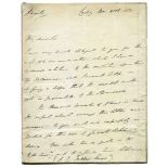 WELLESLEY, HENRY (1773 - 1897) Irish MP and Diplomat.Two autograph letters signed. Henry Wellesley