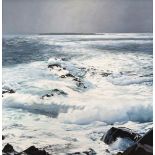 Carey Clarke PRHA (b.1936)The Wild AtlanticOil on canvas, 100 x 100cm (39¼ x 39¼)SignedProvenance: