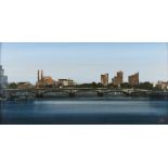 Martin Mooney (b.1960)Battersea Bridge Study (2008)Oil on board, 20.5 x 40.5cm (8 x 16'')Signed with