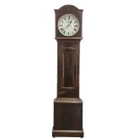 AN IRISH MAHOGANY LONGCASE CLOCK, mid-19th century by R. McAdam, Dublin, with arched hood and