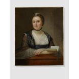 NATHANIEL HONE THE ELDER (1718-1784)Portrait of a lady holding a bookOil on canvasSigned with