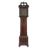 AN IRISH MAHOGANY LONGCASE CLOCK, the brass dial signed Tho. Sanderson, Dublin, with subsidiary