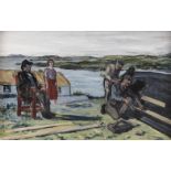 Jack Butler Yeats RHA (1871-1957) The Boat Builder (1923)Oil on board, 23 x 35.5cm (9 x 14'') Signed