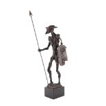 John Behan RHA (b.1938)Celtic WarriorBronze, 74cm high (29''), on marble stand, overall 82.5cm (