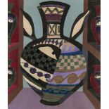 Basil Ivan Rákóczi (1908-1979)Un Vase Geometrique (1949)Oil on canvas, 45 x 54cm (17¾ x 21¼'')