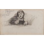 Sarah Purser HRHA (1848-1943)Self Portrait Pencil 13 x 22cm (5¼ x 8½'')Signed and inscribed '19