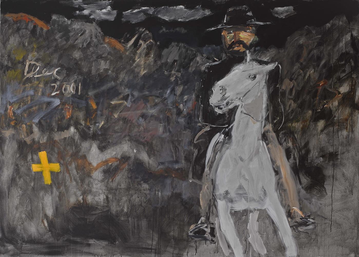 Basil Blackshaw HRHA RUA (1932-2016)Night Rider (2001)Acrylic on canvas, 152.5 x 213.5cm (60 x 84”)