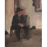 Leo Whelan RHA (1892-1956)The Kerry FiddlerOil on canvas laid on board, 39.5 x 31cm (15½ x 12¼'')