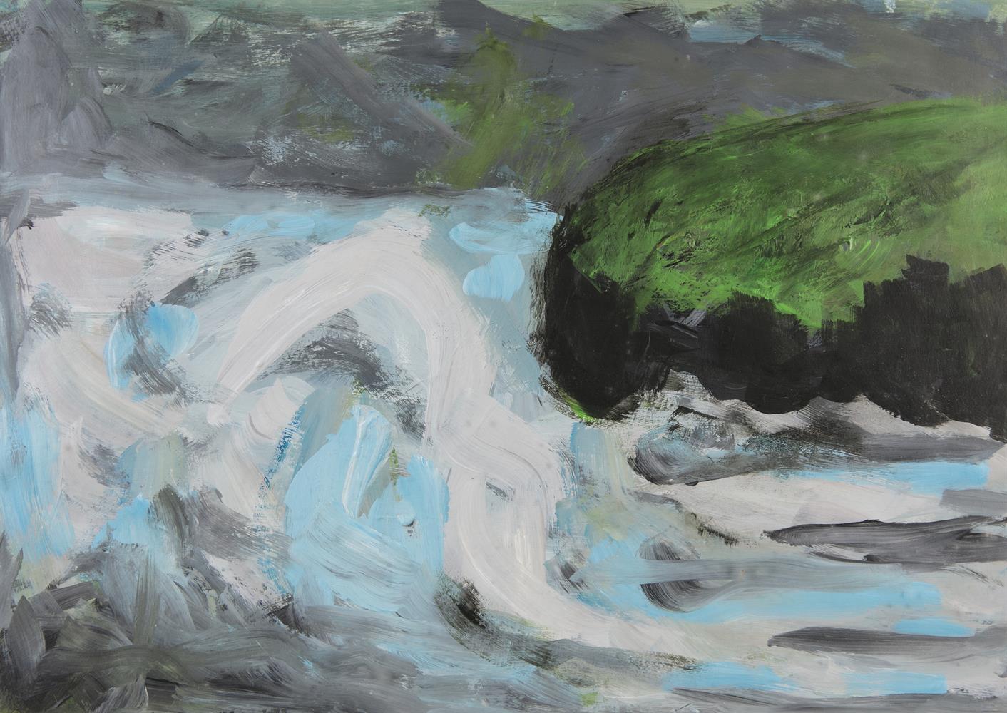 Nancy Wynne-Jones HRHA (1922-2006)Rough SeaAcrylic on paper, 29 x 41cm (11½ x 16'')Provenance: