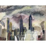 Norah McGuinness HRHA (1901-1980)New York SkylineGouache, 38 x 50cm (15 x 19¾'')Signed and dated (