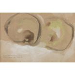 Louis Le Brocquy HRHA (1916-2012)Study of Two ApplesWatercolour, 6 x 9.25cm (2½ x 3¾'')Signed and