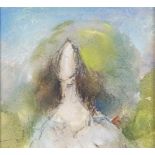 Louis Le Brocquy HRHA (1916-2012)Girl in a Summer FieldWatercolour, 9 x 10cm (3½ x 4'')Signed,