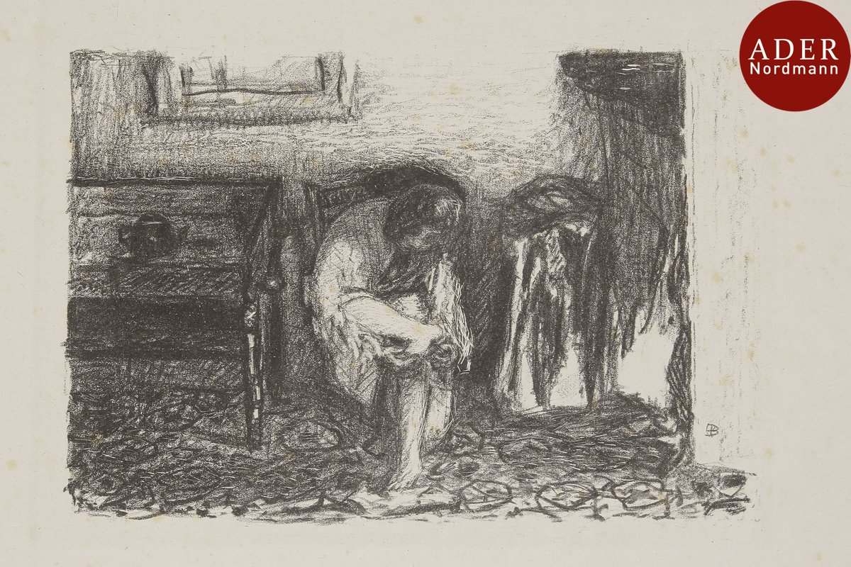 Pierre Bonnard (1867-1947) Les Bas. Vers 1927-1928. Lithographie. 300 x 205. Bouvet 101. Très