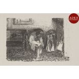 Pierre Bonnard (1867-1947) Les Bas. Vers 1927-1928. Lithographie. 300 x 205. Bouvet 101. Très
