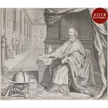 Robert Nanteuil (1623-1678) Le Cardinal Mazarin. 1659. Gravé d'après Chauveau. 575 x 485.