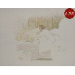 Édouard Vuillard (1868-1940) La Naissance d'Annette. Vers 1899. Lithographie. 500 x 393. Roger-