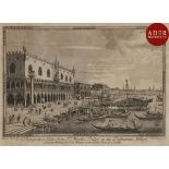 Antonio Canaletto (1697-1768) (d'après) The East Prospect of the Rialto Bridge... ; A Perspective