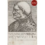 Hieronymus Hopfer (c. 1500- c. 1563) Portraits de papes : Sixte IV ; Innocent VIII ; Pie III ; Jules