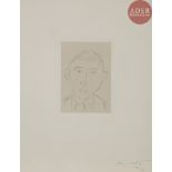 Henri MATISSE D. Galanis, " Paysan ". 1915-1916. Eau-forte. 141 x 100. Duthuit-Garnaud 70. Très