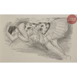 Henri MATISSE Danseuse endormie. Pl. de l'album Dix Danseuses. 1927. Lithographie. 280 x 460.