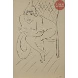 Henri MATISSE Nu au rocking chair. 1913. Lithographie. 481 x 280. Duthuit-Garnaud 410. Très belle et