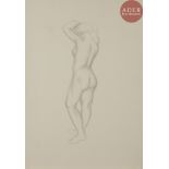 Aristide MAILLOL Femme de dos, bras relevés à la tête. Pl. 9 pour L'Art d'aimer d'Ovide. 1935.