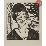 Jean-Émile LABOUREUR Figure. 1923. Bois gravé. 250 x 215. Laboureur 742. Très belle épreuve sur