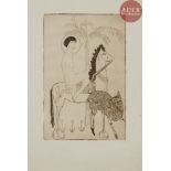 Marie LAURENCIN Diane à la chasse. 1907. Eau-forte. 218 x 140. Marchesseau 8. Très belle épreuve