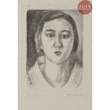 Henri MATISSE Jeune fille au col d'organdi. 1923. Lithographie. 201 x 149. Duthuit-Garnaud 428.