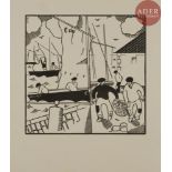 Jean-Émile LABOUREUR Quatre images bretonnes. 1912-1914. Bois gravé. 250-370 x 300-360. Laboureur