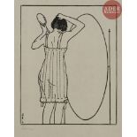 Jean-Émile LABOUREUR Le Miroir ovale. 1911. Bois gravé. 142 x 113. Laboureur 656. Très belle épreuve