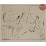 Marie LAURENCIN Les Jeunes filles, ou le ballet. 1912. Eau-forte. 197 x 245. Marchesseau 21. Très