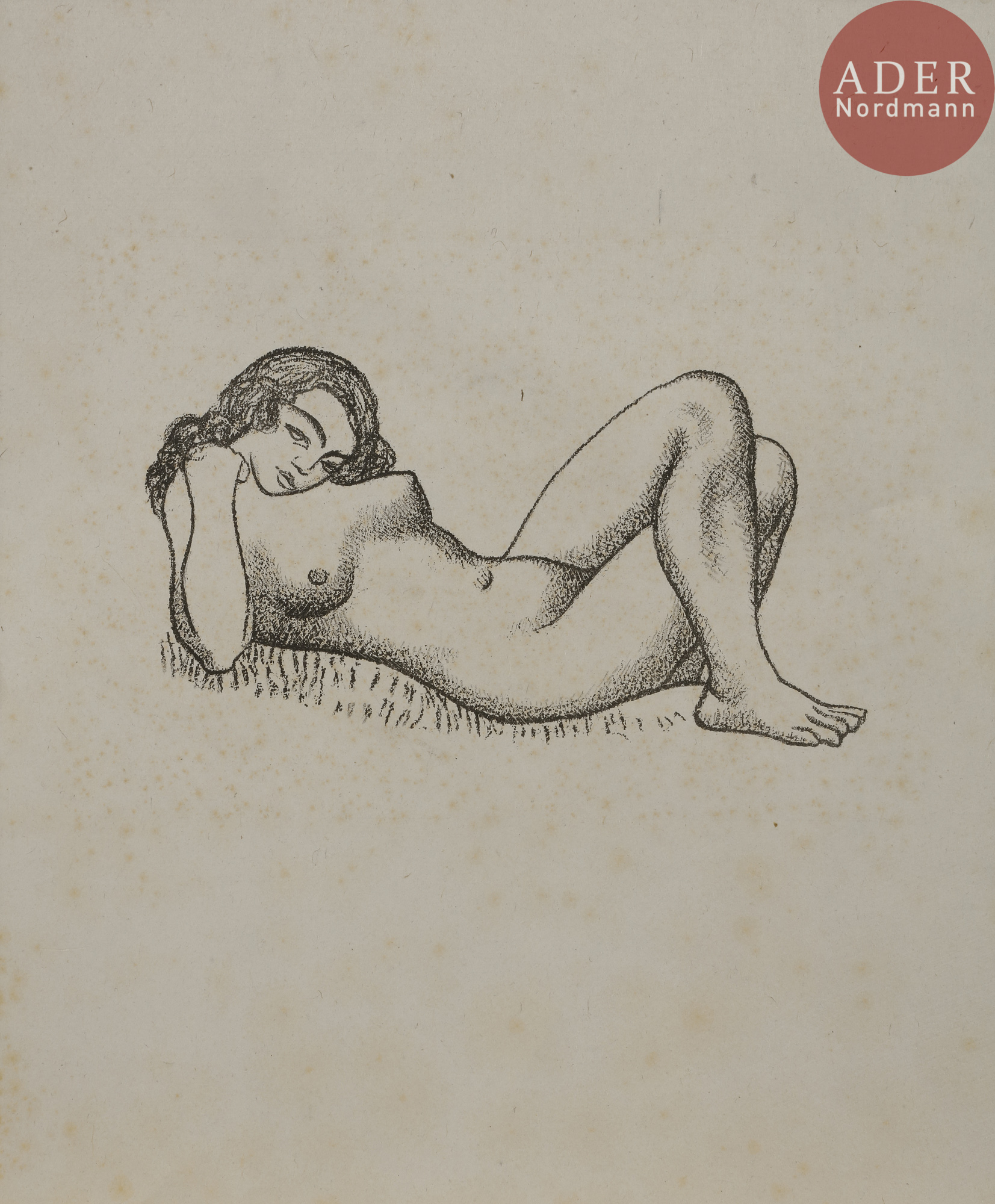 Aristide MAILLOL Deux femmes assises sous des feuillages. 1928-1929. Eau-forte. 210 x 271. Guérin - Image 2 of 2