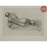 Aristide MAILLOL Femme étendue à la draperie (petite pl.) ; Femme étendue à la draperie (grande pl.)